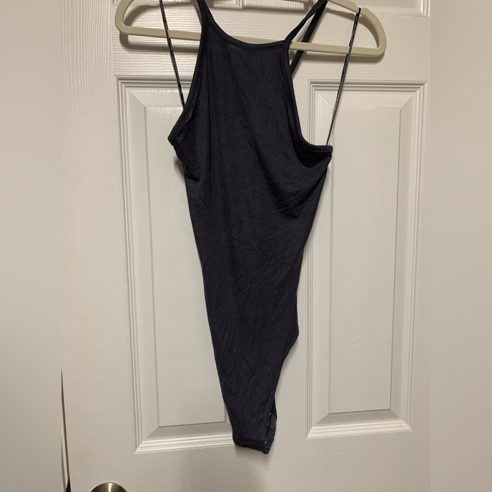NWOT grey NanaMac’s bodysuit